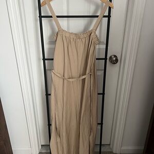 LOFT Beige Jumpsuit with pockets